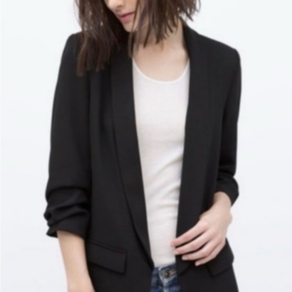 Zara Black Open-Front Women’s Jacket Small